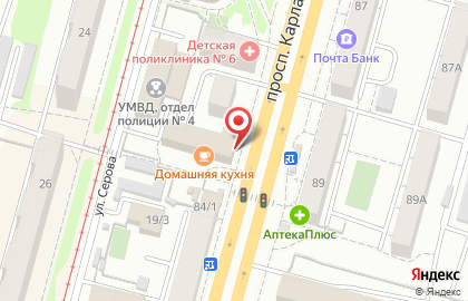 ОТП банк на проспекте Карла Маркса, 82 на карте