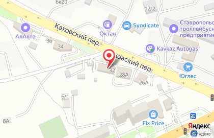 Автокомплекс в Ставрополе на карте