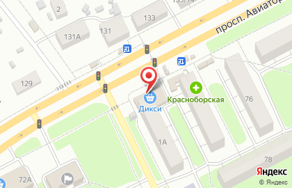 Супермаркет Дикси на Красноборской улице на карте