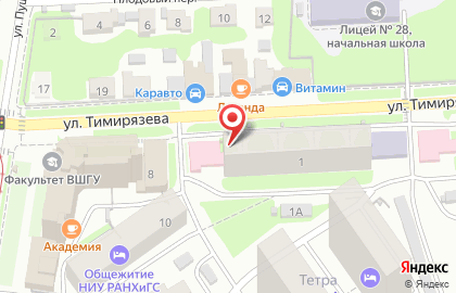 Фирменный салон напольных покрытий Quick Step на улице Тимирязева на карте