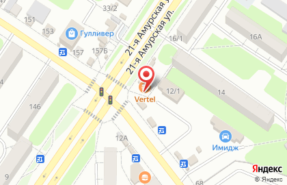 Кафе быстрого питания Vertel на 21-ой Амурской улице на карте
