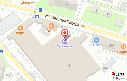 Автосервис АвтоЛидер на улице Марины Расковой на карте