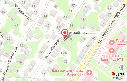 Агентство недвижимости Аллея на улице Грибоедова на карте