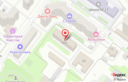 Пункт отбора на военную службу по контракту по Тверской области на карте