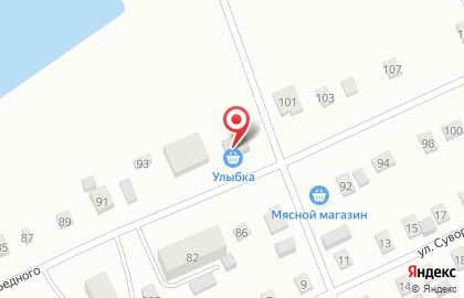 Продуктовый магазин Улыбка, продуктовый магазин на улице Демьяна Бедного на карте
