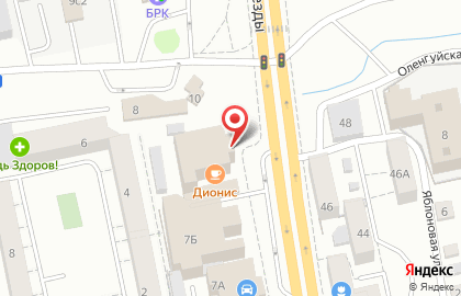 Кафе Дионис на улице Красной Звезды на карте