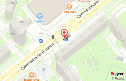 Магазин Союзпечать на Светлановском проспекте на карте