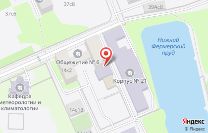 Общежитие, МГАУ на улице Прянишникова на карте