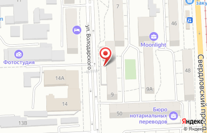 Агентство страховых услуг на улице Володарского на карте