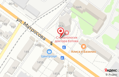 Киоск фастфудной продукции на улице Матросова на карте
