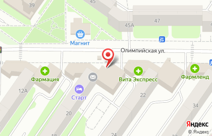 Библиотека №16 филиал МАУК ЦГБС на Олимпийской улице на карте