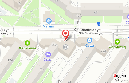 Детская школа программирования Алгоритмика на Олимпийской улице на карте