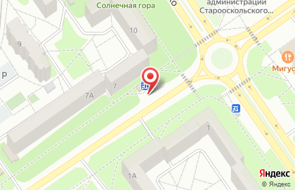 Киоск горячего питания в микрорайоне Солнечный на карте