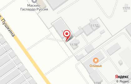 Шиномонтажная мастерская на улице Пушкина на карте