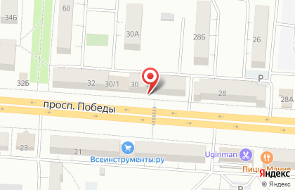 Фирменный мясной магазин Равис на проспекте Победы на карте