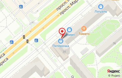Кадровое агентство Рекадро на проспекте Маркса на карте