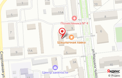 Магазин-пекарня на улице Маршала Чуйкова на карте