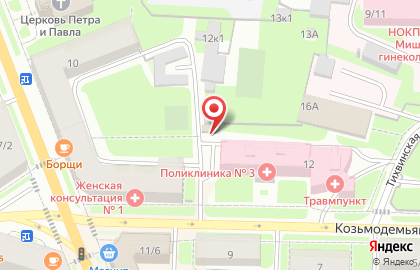 Киоск по продаже овощей и фруктов в Великом Новгороде на карте