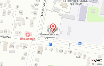Церковь Вознесения Господня на Бакинской улице на карте