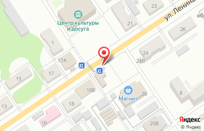 Киоск по продаже хлебобулочных изделий на улице Ленина на карте
