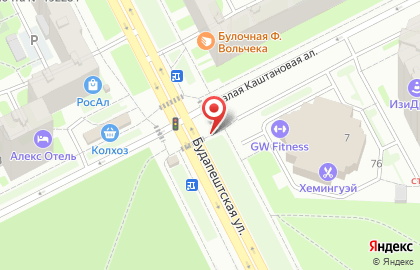 Цветы на улице Будапештская на карте