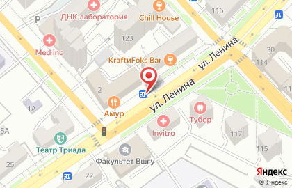Киоск по продаже хлебобулочных изделий Колос в Центральном районе на карте