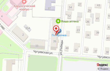 Супермаркет Пятёрочка в Кировском районе на карте