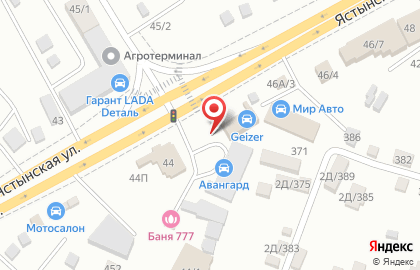 Центр страхования Надежда на Ястынской улице на карте