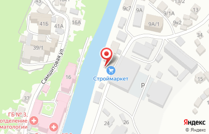 Магазин отделочных и строительных материалов Супер-Строймаркет в Хостинском районе на карте