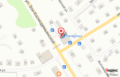 Супермаркет Пятерочка на Зои Космодемьянской на карте