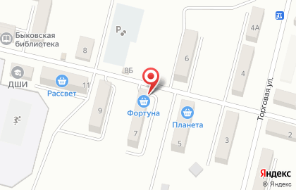Продовольственный магазин Фортуна на улице Шахтерская на карте