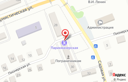 Продуктовый магазин рп. Маслянино на Садовой улице на карте