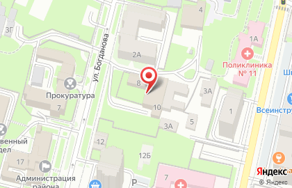 ООО Интерьер-Стекло на улице Богданова на карте