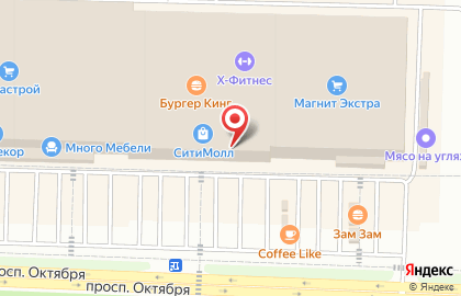 Ювелирный салон Ювелирцентр на проспекте Октября на карте