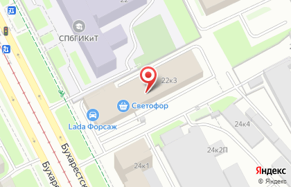 ЗАО Банкомат, Кредит Европа Банк на Бухарестской улице на карте