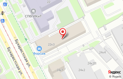 Банкомат, АКБ Абсолют Банк, ОАО, Южная часть на Бухарестской улице на карте