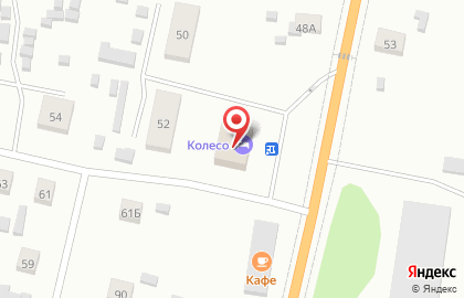 Гостиница Колесо в Архангельске на карте