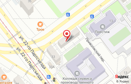 Продовольственный магазин в Советском районе на карте