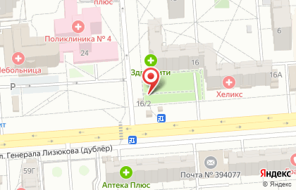 Киоск по продаже овощей и фруктов в Воронеже на карте