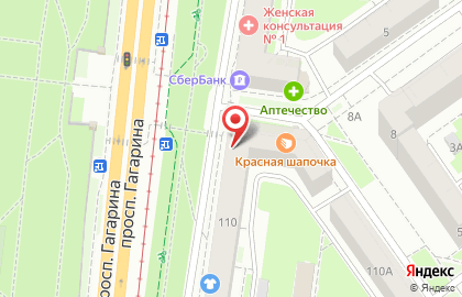 Аптека Озерки у дома на проспекте Гагарина на карте