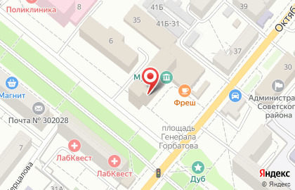 Орловская областная организация профсоюза работников жизнеобеспечения на карте