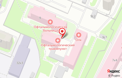 Больница Архангельская клиническая офтальмологическая больница на карте