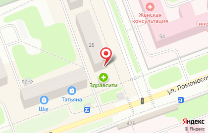 Магазин кондитерских изделий Амелька-Карамелька на улице Гагарина в Северодвинске на карте