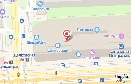 Московский междугородный автовокзал на карте