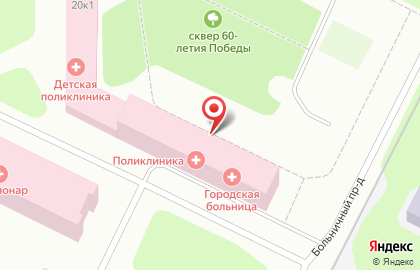 Оленегорская центральная городская больница на Строительной улице на карте