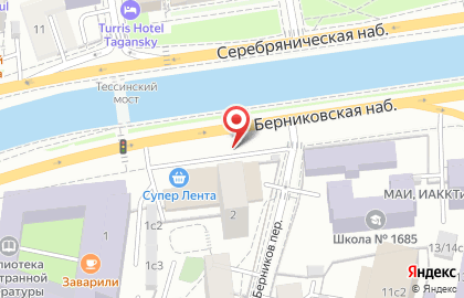 ОАО Банкомат, Альфа-банк в Берниковом переулке на карте