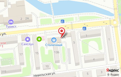 Супермаркет Столичный на Сахалинской улице на карте