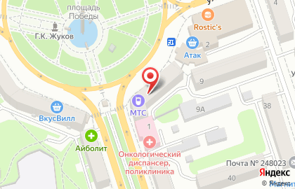 Кафе Подворье на площади Победы на карте