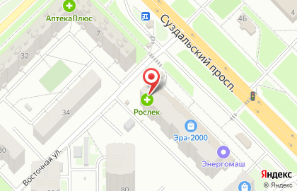 Аптека Рослек на Суздальском проспекте, 5 на карте