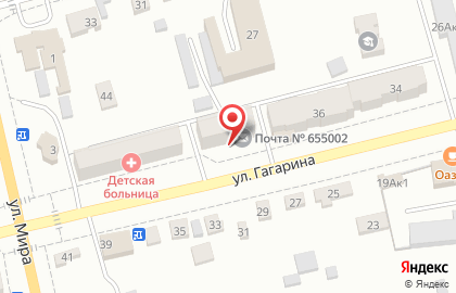 Сияние на улице Гагарина на карте